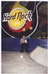 Tim and some girl outside the Hard Rock