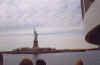 on the boat to the Statue of Liberty