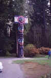 a Totem Pole in Stanley Park.